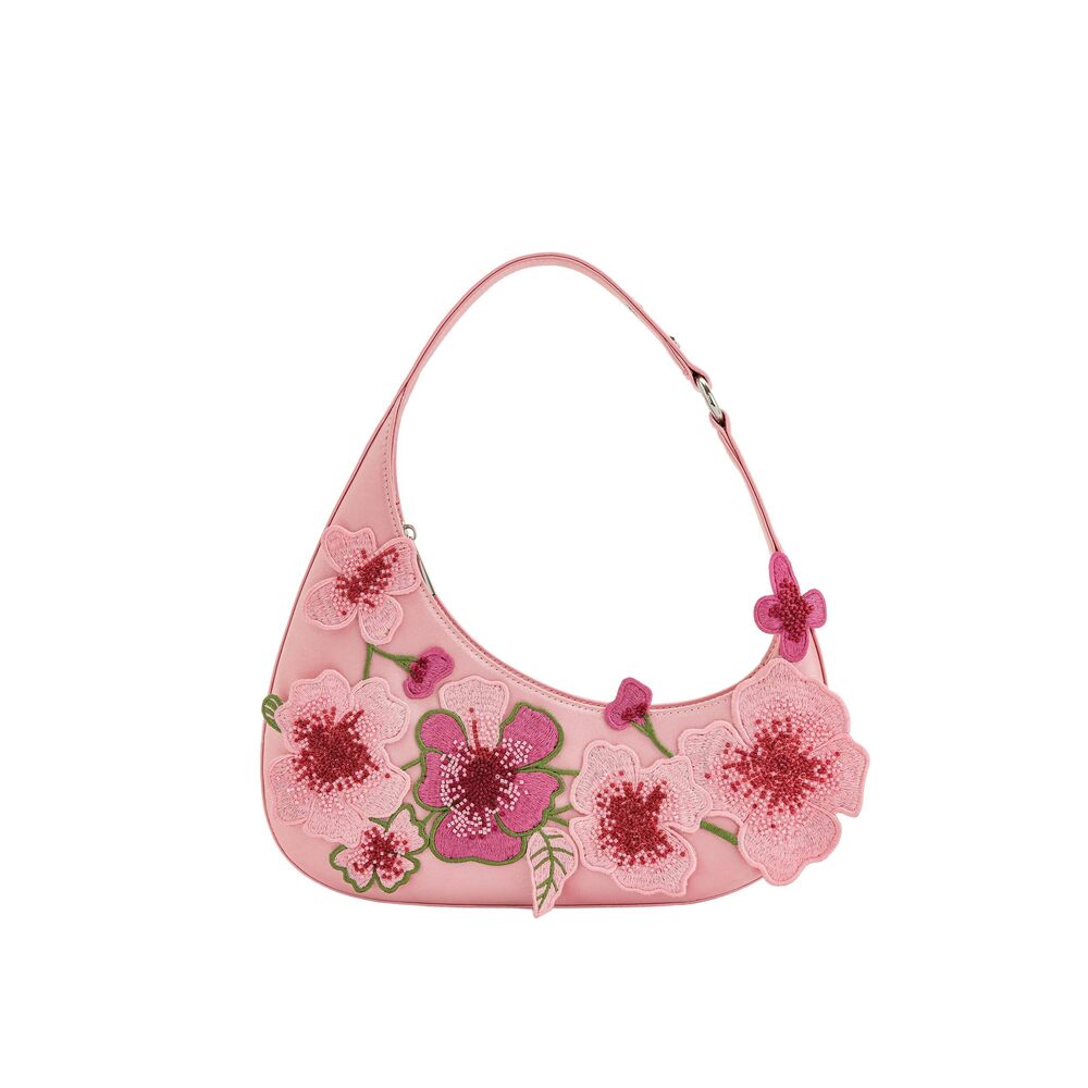 6853 Harlee Shoulder Bag - Embroidered Pink